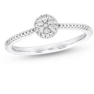 Diamond Promise Ring 1/20 ct tw Round-cut Sterling Silver
